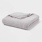 King Cozy Chenille Bed Blanket Gray - Threshold