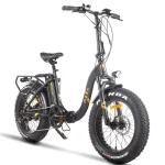 Folding Electric Bike for Adults, Ebikes for Adults 7 Speed Powerful 750W BAFANG Motor 20" 4.0 Fat Tire Foldable Mountain Snow Ebikes with Removable Lithium Battery