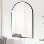 Home Decorators Collection H5MH255 Medium Arched Black Classic Accent Mirror (35 in. H x 24 in. W)