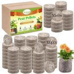 Legigo 100 Pcs 50mm Seed Starter Peat Pellets Pods for Seedlings- Compressed Seed Starting Pellets Seed Starter Pods Plugs Soil Peat Pods for