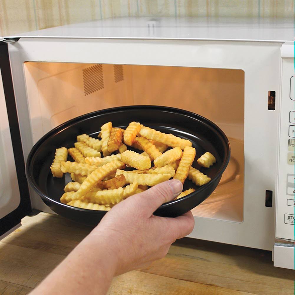 e682b3e278343d97e0eea68839c9e42f05e99f0b8cc133fbbc68c41fbf41a2bc.jpg Bandwagon Microwave Oven Crisper Food Reheater Pan L7050 - Image 1