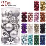 Ki Store 20ct Christmas Ball Ornaments Shatterproof Christmas Decorations Large