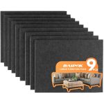 BaiPok Store Furniture Pads 9 Pieces 8" x 6" x 1/5" Furniture Felt Pads Self Adhesive, Cuttable Felt Chair Pads, Anti Scratch Floor Protectors for