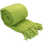 Nader Blanket Three Posts Size 50" W x 60" L Color Dark Citron