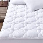 CozyLux King Mattress Pad Deep Pocket Non Slip Cotton Mattress Topper Breathable and Soft Quilted Fitted Mattress Cover Up to 18" Thick Pillowtop