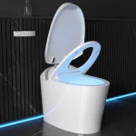 Vertex White (Auto Open/Close) Touchless Flush Elongated Standard Height Smart Soft Close 1-piece Bidet 12-in Rough-In 1.6 GPF