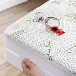 Bamboo Mattress Protector with Zipper - 100% Waterproof King Size Cooling Mattress Cover - Ultra Soft Jacquard Fabric Breathable Noiseless Mattress