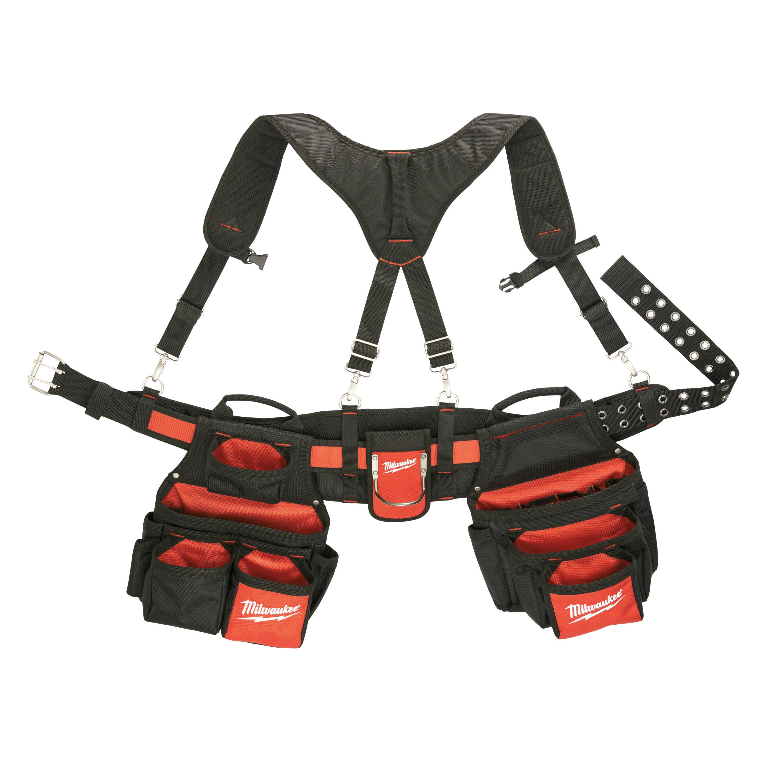 e71e0a516f6e24da117c4d31bc084697c5d5b010ba263ecc1734041894860eb2.jpg Milwaukee 48-22-8120 Contractor Work Belt with Suspension Rig - Image 1