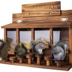 Codin Squirrel Feeder Table, Wooden Squirrel Picnic Table Feeder, Durable Squirrel Feeder Corn Cob, with Solid Structure, Stable Squirrels Stool Bar