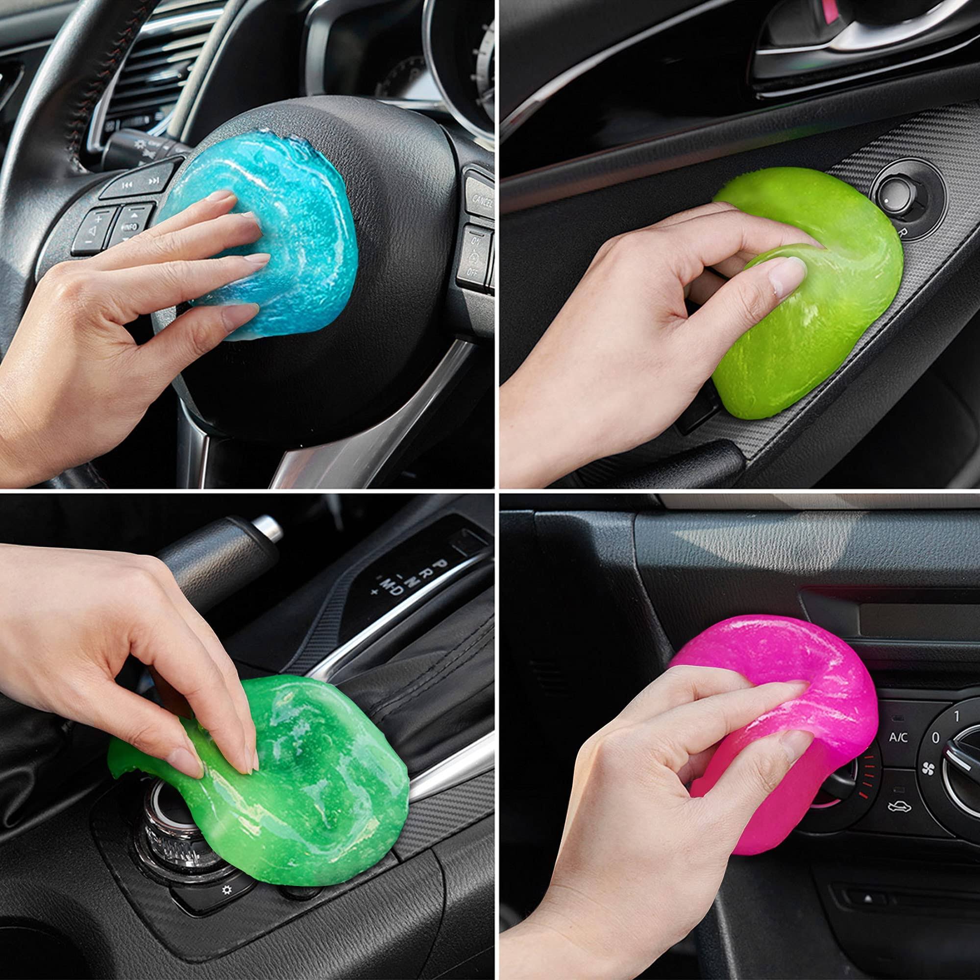 e7301b3ad9adc50167b335ffa1fd9a26fb1b8934341affe9095a684fede4ade1.jpg FiveJoy Car Cleaning Gels, 4-Pack Universal Auto Detailing Tools Car Interior Cleaner Putty, Dust Cleaning Mud for PC Tablet Laptop Keyboard, Camera - Image 1
