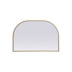 Sabine Metal Wide Arch Wall Mirror Finish: Brass, Size: 34" x 40"