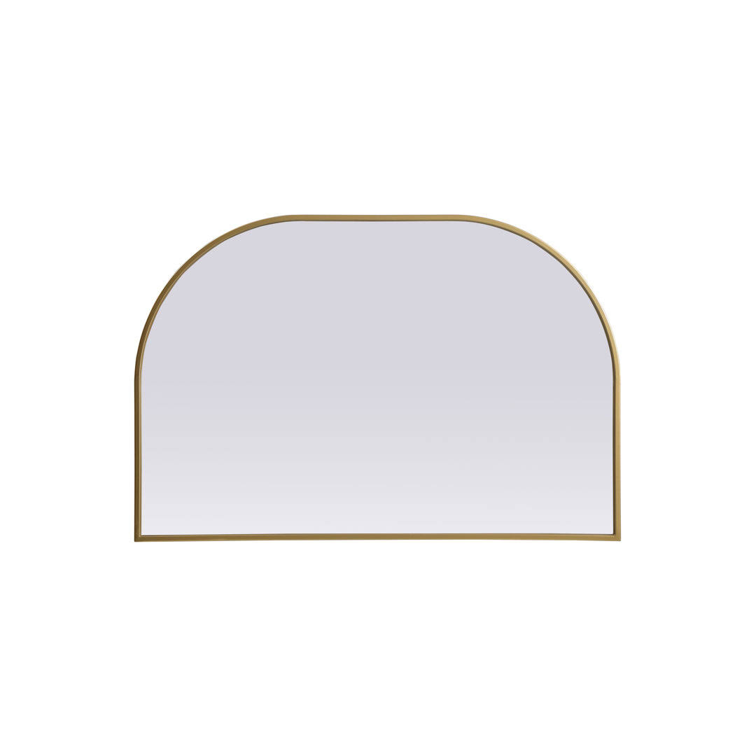 e738cbde6dbf24c9c028ceabe298d83cf289aeeae24b827899e3257e1f515d78.jpg Sabine Metal Wide Arch Wall Mirror Finish: Brass, Size: 30" x 40" - Image 1