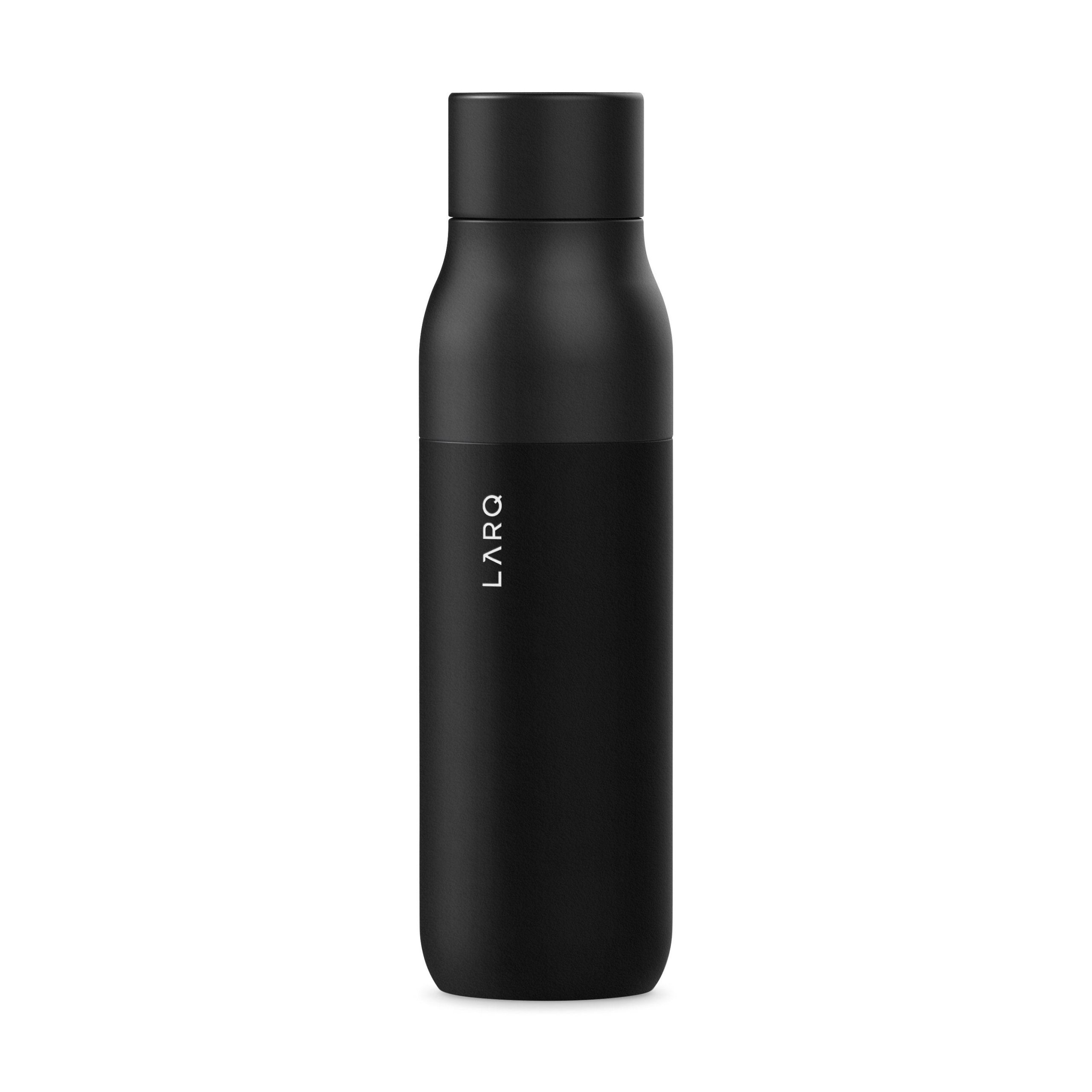 e73a5e22e18c97f9b1fe4b3306936fe8139c88a6af806128fcf3f79cf7f43c4e.jpg LARQ Self-Cleaning Water Bottle Obsidian Black 17oz - Image 1