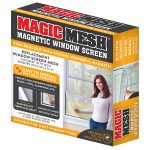 Magic Mesh 37.4 x 59 in. Magnetic Replacement Window Screen Fiberglass, Clear