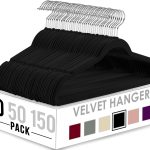 Utopia Home Premium Velvet Hangers 20 Pack - Non-Slip Clothes Black Suit with 360 Degree Rotatable Hook Heavy Duty Coat