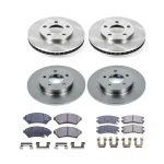 Ultimate Brakes Front and Rear Semi - Metallic Brake Pad and Rotor Kit with Hardware WM81596