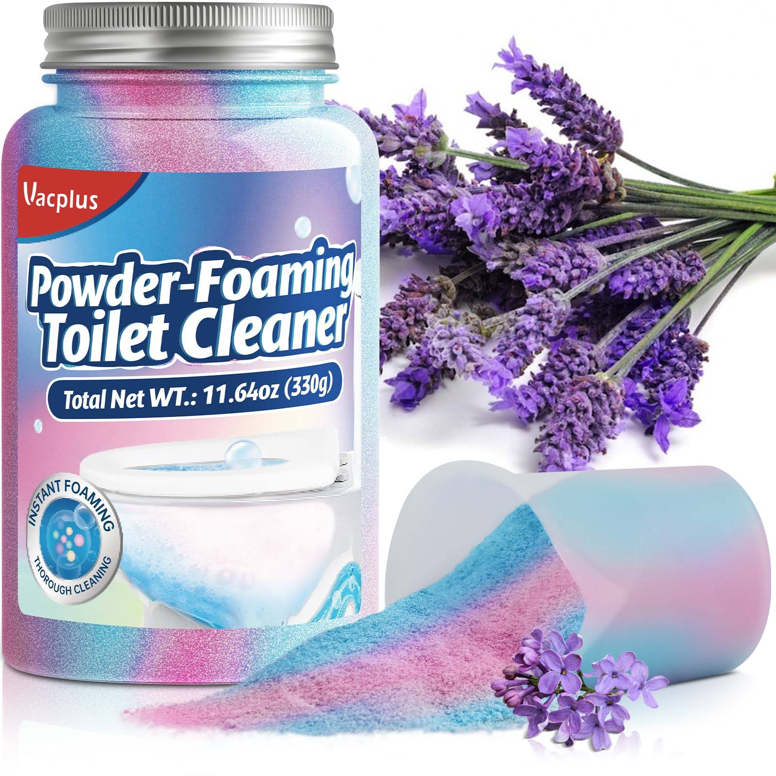 e7bbc210eef28812896d0183a575b98115959c9ef6dd88ebcf791387a0974b07.jpg Vacplus Splash Toilet Cleaner - Quick Foaming Toilet Bowl Cleaners, 11.64oz Bathroom Cleaner Powder,Household Cleaning Essential, Blue&Pink - Image 1