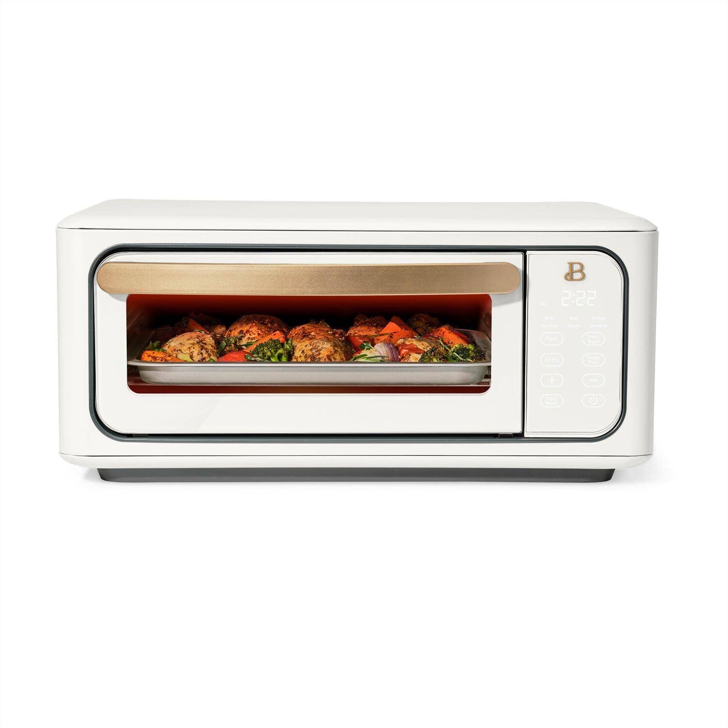 e7c91e448118a7e5a390b16915ac85dd92a2902b1bf1df777e780ecd97ec7390.jpg Beautiful Infrared Air Fry Toaster Oven, 9-Slice, 1800 W, White Icing by Drew Barrymore - Image 1