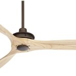 Casa Vieja 52" Windspun Rustic Farmhouse 3 Blade Indoor Ceiling Fan with Remote Control Oil Rubbed Bronze Natural Solid Wood for Living Kitchen