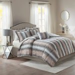 Marselle Full/Queen 4pc Faux Fur Comforter Set Blush/Gray
