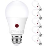 Emotionlite Dusk to Dawn Sensor Light Bulbs Outdoor, Neutral White LED Bulbs, 60 Watt Equivalent, Automatic On/Off, Porch, Patio