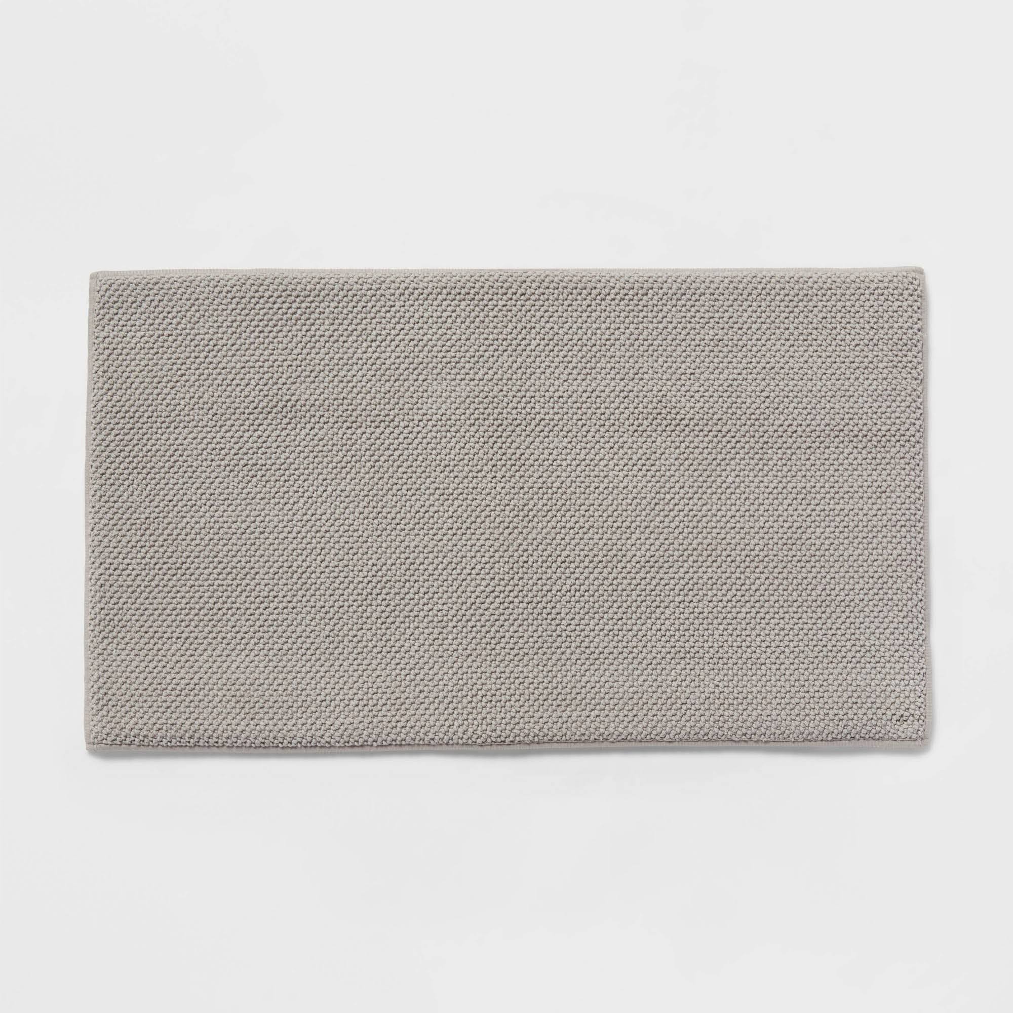 e81c1eb050b4d082428685ecb0a025a6473e91eb5a5f7202bdd16ee80ac2ea8f.jpg 20"x34" Performance Plus Cotton Memory Foam Bath Rug Light Gray - Threshold - Image 1