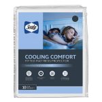 Sealy Cooling Comfort Fitted Mattress Protector - White - Queen