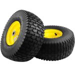2pcs 15x6.00-6 Lawn Mower Tires,15x6-6 Front Tire Assembly Replacement for Craftsman/John Deere/Cub Cadet Riding Mowers,4 Ply Tubeless,570lbs