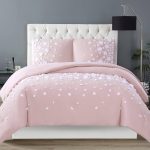 Christian Siriano Confetti Flowers Full/Queen Duvet Cover Set Blush Pink