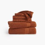 Under The Canopy Classic Organic Towel - Rust, Rust / Bath Towel Bath Towel Rust