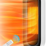 Burlan Space Heater for Indoor Use, Portable Electric Heater for Bedroom,1500W PTC Electric Heater with Thermostat, Fast Safety Heat Office/Bedroom