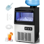 AECOJOY Commercial Ice Maker 90 lbs/24H, Stainless Steel Under Counter Ice Machine with 22 lbs Storage