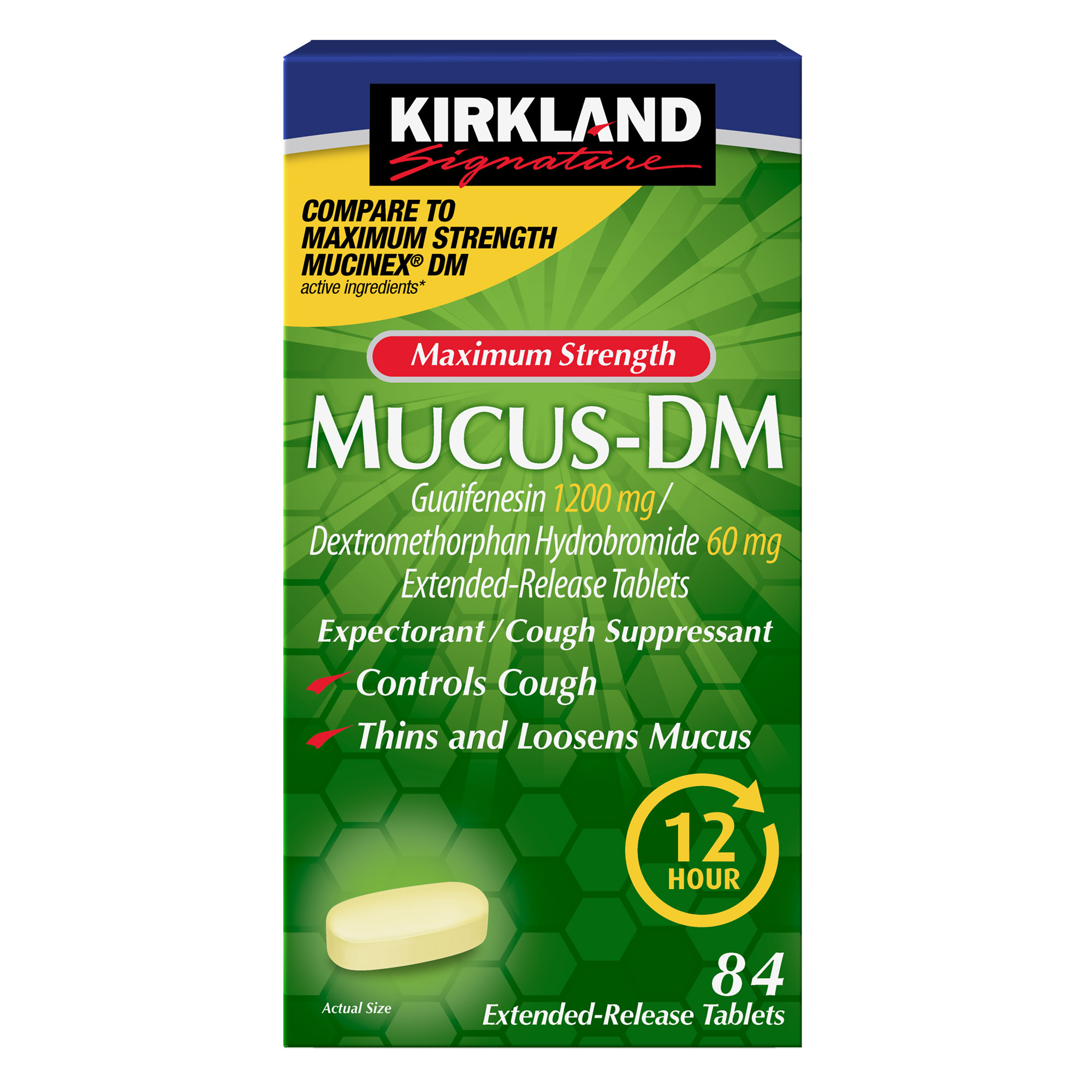 e8d9fd70ddb06c9f5c3845ae1ef0c72ede9c7a8cb2eb51cc911ea1632b19b852.jpg Kirkland Signature Mucus DM Maximum Strength, 84 Tablets - Image 1