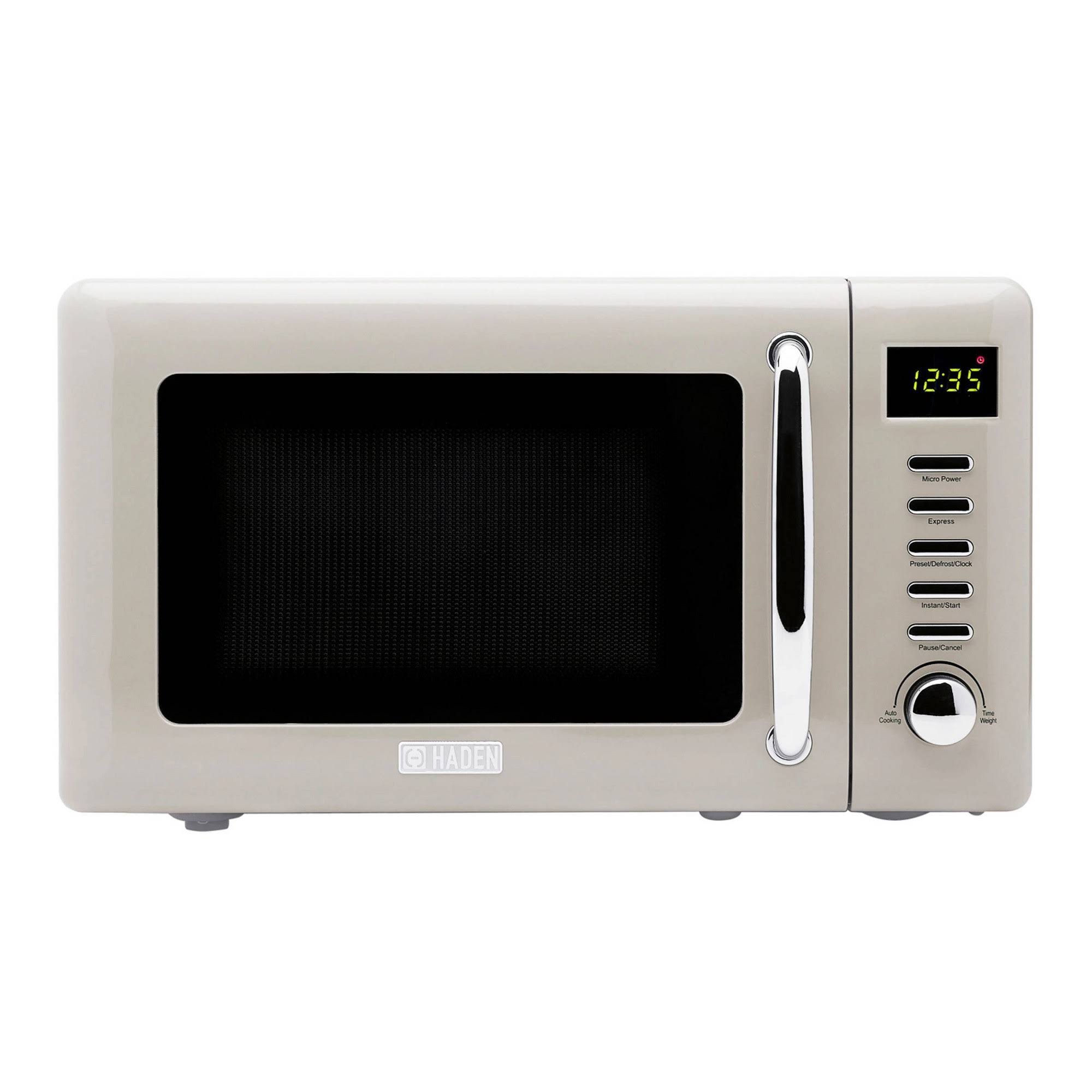 e8dd4562cc8253fc0272bf9dcbfbf40b24bc34702010d135923590cebfe64192.jpg Haden Heritage 700W 0.7 Cu ft Countertop Microwave Oven - Putty - Image 1