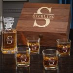 Oakmont Custom Carson Decanter Set with Square Rocks Glasses