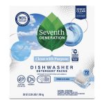 Seventh Generation Dishwasher Detergent Packs for Sparkling Dishes Free & Clear Dishwasher Tabs (72 Count)