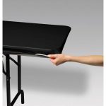 Black Stay Put Plastic Table Covers 30"x 96"