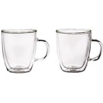 Bodum Bistro 2pk 10oz Double Wall Glass Mugs, Clear