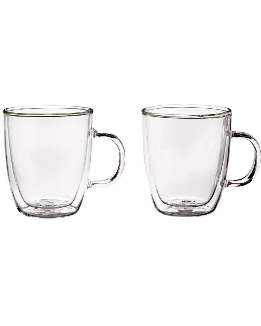 e93f6d36ce0428c521052721c8868b1c4a24d06a7e4de200490e87bd3418c546.jpg Bodum Bistro 2pk 10oz Double Wall Glass Mugs, Clear - Image 1