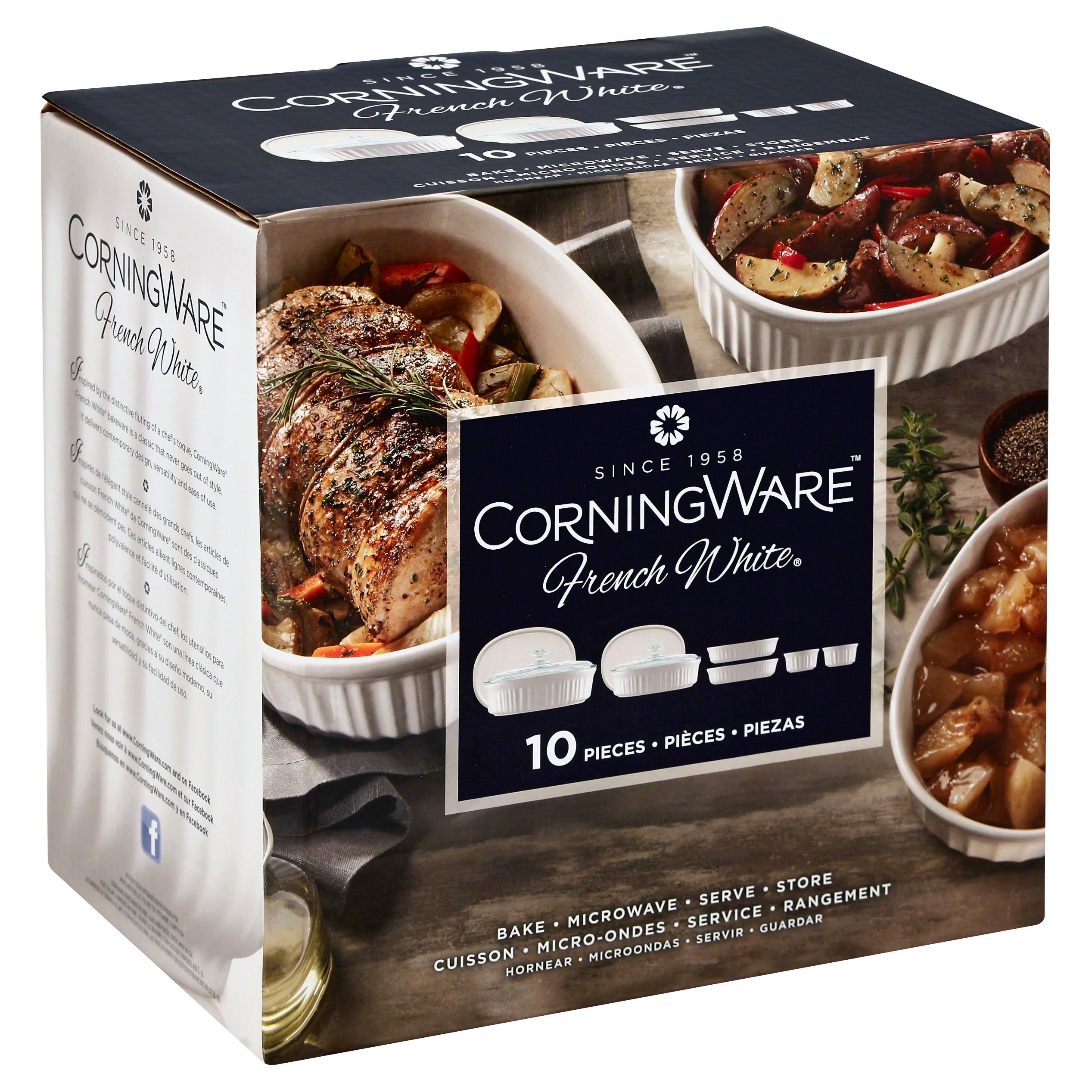 e94237f8c925990cdf882caecd7027089e17890d523b04bbbd3e1976e7e9e660.jpg CorningWare French White Bakeware, 10 Pieces - 10 pieces - Image 1