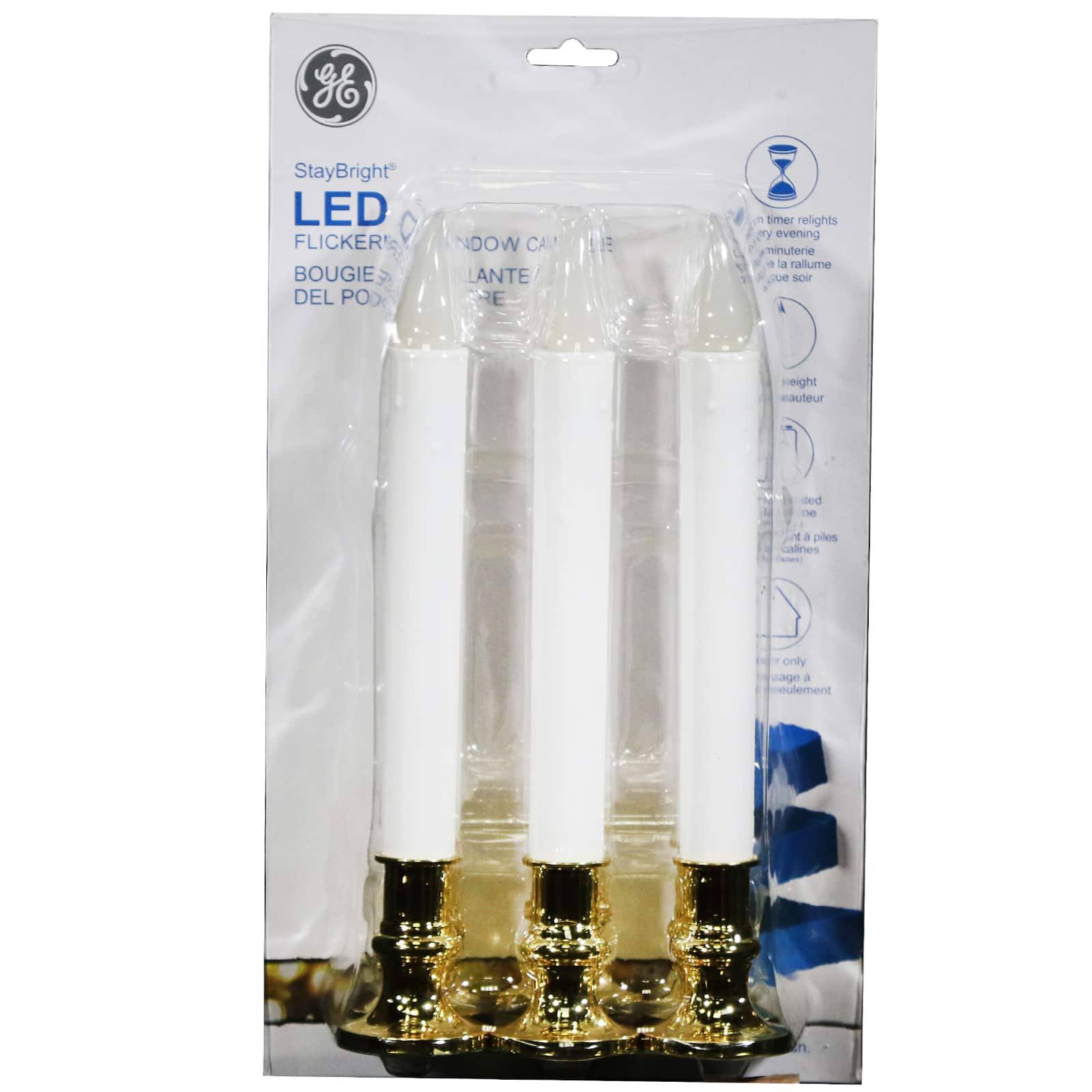 e963a14bf8ab1b2757c44ab9251a365bb2887f705d0f53ccf3ebfa69c83d46d7.jpg GE - Staybright LED Flickering Window Candles, 6-Pack - Image 1