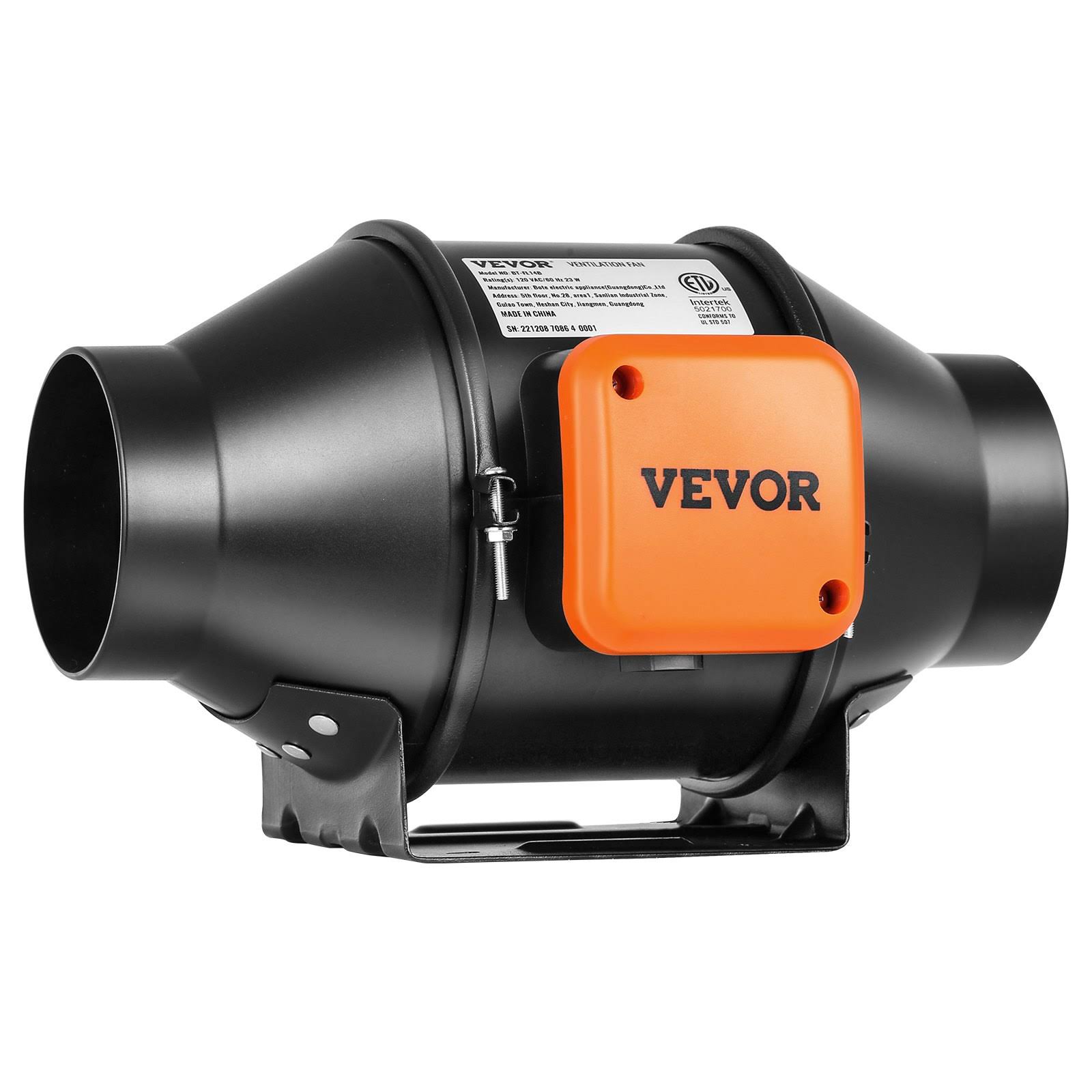 e96594f345ac738d3457aa8c87c23c3b91c0250865e1788cc8ae46d320886596.jpg VEVOR Inline Duct Fan, 4-Inch 205 CFM Quiet EC-Motor Ventilation Exhaust Fan, with Temperature Humidity Controller for Cooling - Image 1