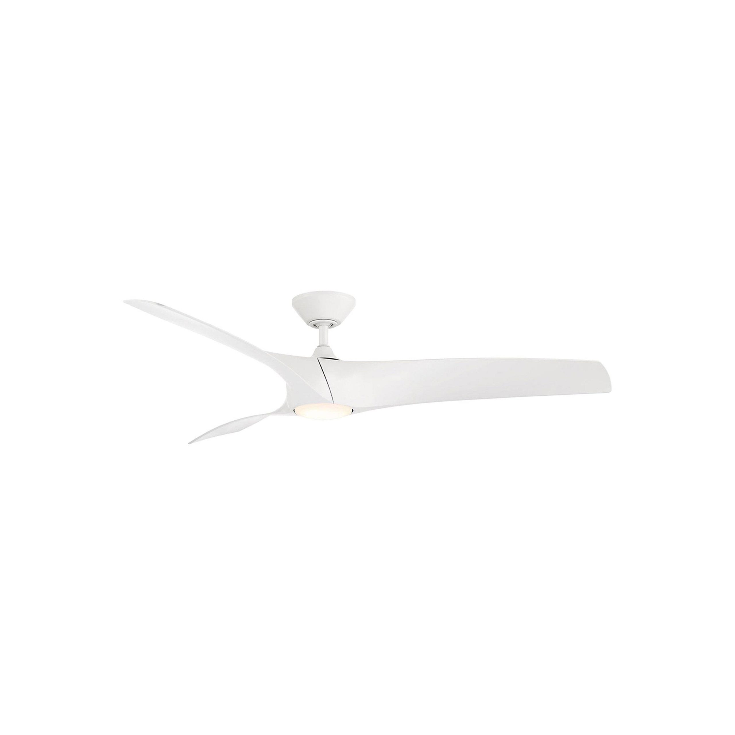 e968bfe7c8ad0b04fb82a7038c401c580edc7d4de139f129cf02b89a0633bdda.jpg Modern Forms 52" Zephyr Smart Ceiling Fan - Matte White - Image 1