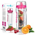 AquaFrut Large 32oz Fruit Infuser Water Bottle (Pink)