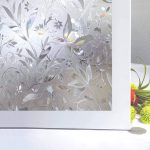 Niviy Window Film Privacy No Glue Static Cling Window Film 17.7 inch by 78.7 inch Glass Film Decorative Window Films Heat Control for Home Kitchen