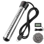 2000W Immersion Water Heater, Portable Water Heater Electric with 304 Stainless Steel Anti-Scalding, Bucket Water Heater with Digital LCD