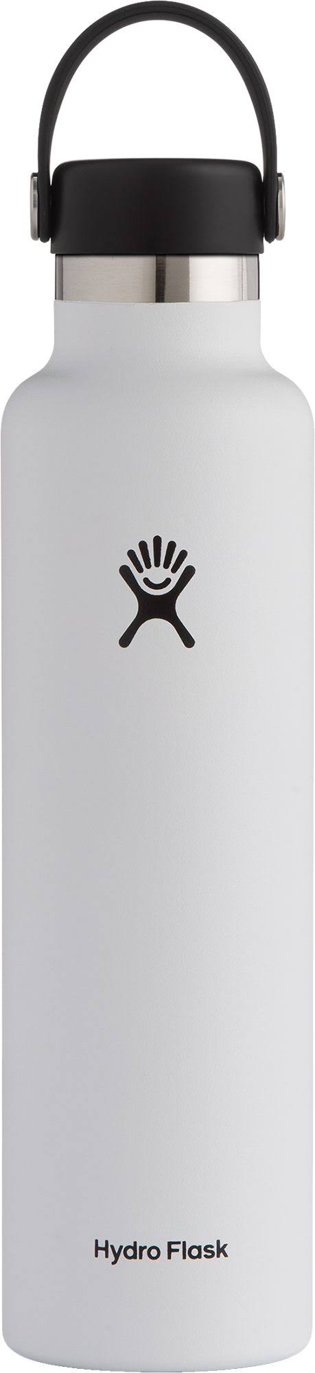 e9d088faa495eb92058b14794fce97d524130bc182b5e2ae54ef2da01f71ce26.jpg Hydro Flask Standard Mouth Insulated Water Bottle, White - 24 oz - Image 1
