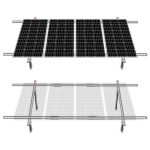 ECO-WORTHY 30�� to 45�� Adjustable Degree Solar Panel Mounting Brackets for 1-4 Pieces of Solar Panels, for Ground, Flat Roof, Cabins, Backyard Sheds