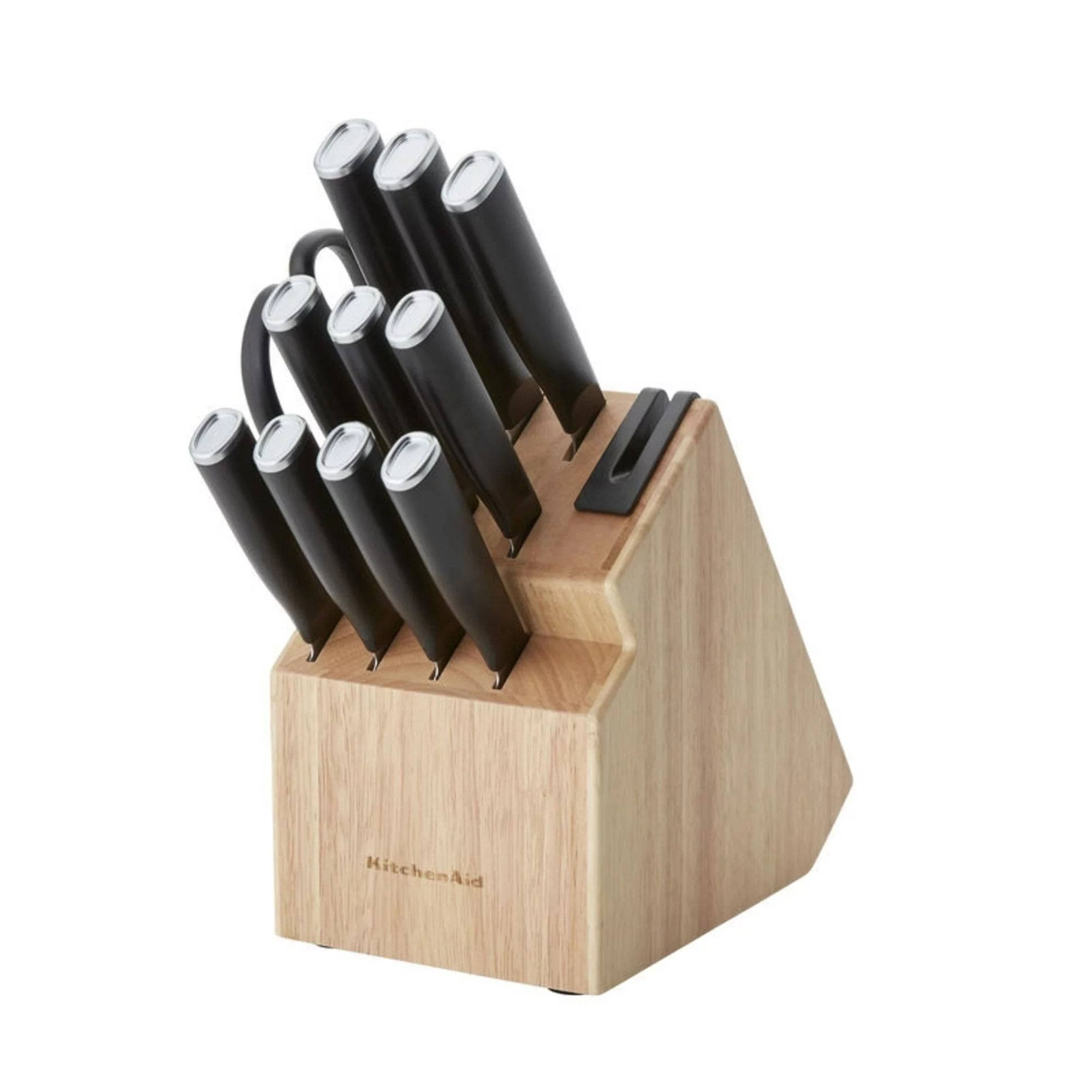 e9f4ca06271faa96172f9ea7bdd2c65598df55be23d20c774d90bfbb62174cc8.jpg KitchenAid Classic Japanese Steel 12-Piece Knife Block Set - Image 1