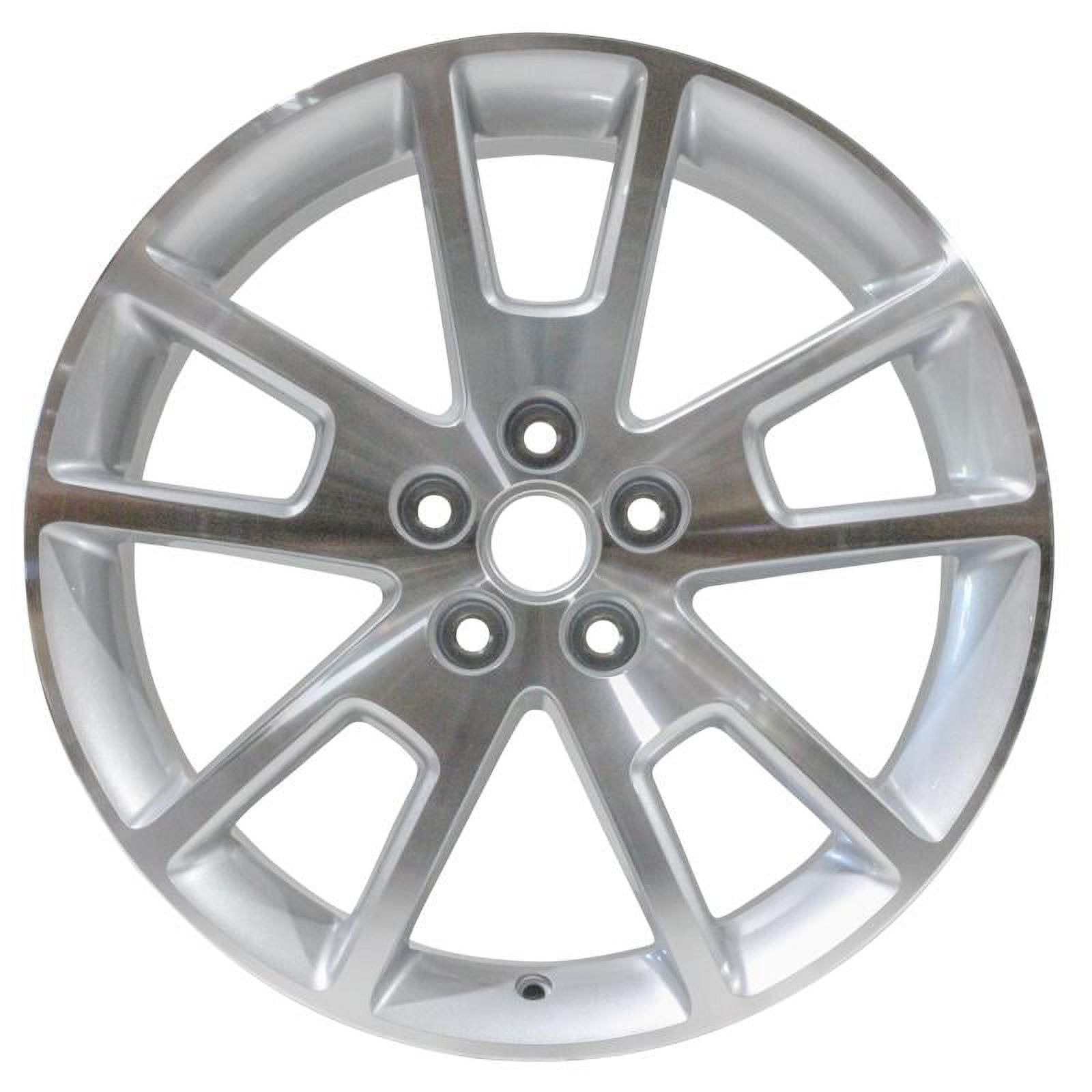 e9f69c61c974cd5f9a0696cb5553a533576e9b3db1cfbd83d8c38d9138868411.jpg 18 in Alloy Aluminum Wheel Rim for Chevy Malibu 08 - 12 5 Lug Silver Painted Pockets - Image 1